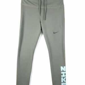 Nike Dri-FIT Womens Small Olive Green Cropped Leggings Athletic Workout Pants
